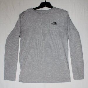 The North Face Men's Flashdry Logo Light Heather Gray Pullover Shirt - Small